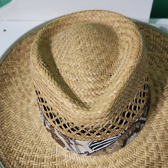 Natural Woven Hat with Patterned Band - Picture 5 of 5